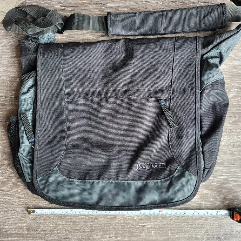 JANSPORT Black Grey Blue Messenger Bag One Size